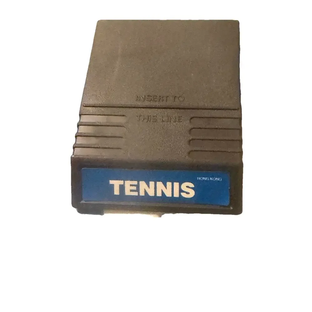 Vintage Intellivision TENNIS Video Game 1980 CIB Box Manual Overlays Mattel 3537